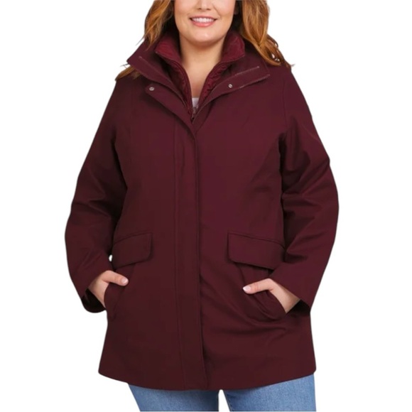 NEW Lands' End Ladies' 3-in-1 Systems Jacket Red Size XXL - Picture 3 of 5